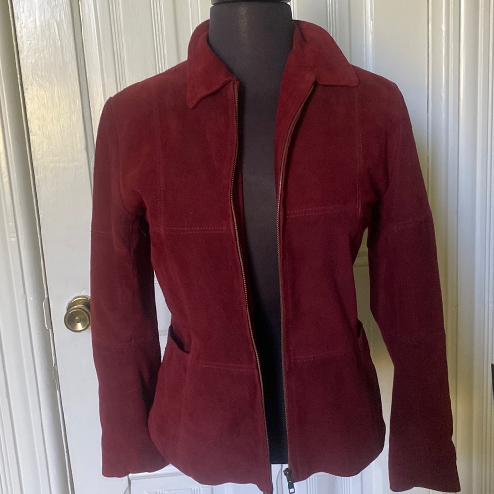 Women’s Suede Coat (Red)